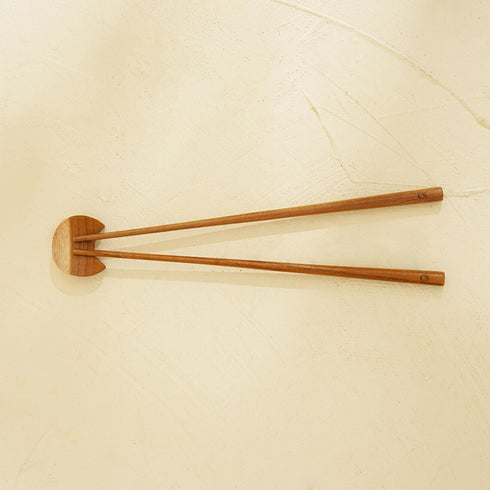 Teak chopsticks engraved